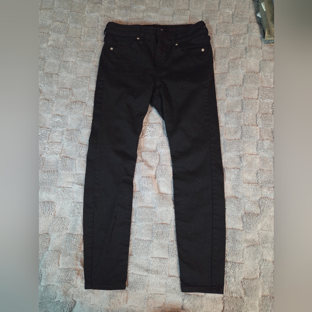 CALVIN KLEIN Jeans CKJ 001 Mid Rise Black Super Skinny Jeans Womans Size  28x28